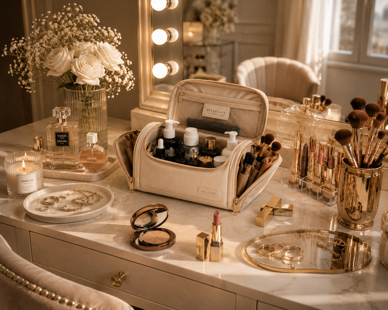 Bellecase op make-up tafel